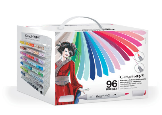 Malette 96 couleurs graphit brush