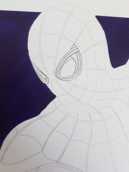 dessiner forme yeux spiderman