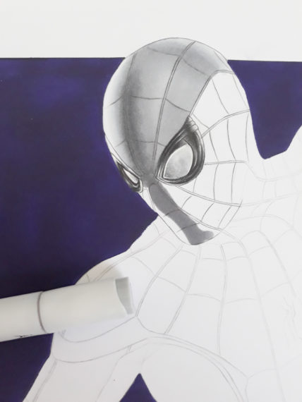 casque spiderman dessin